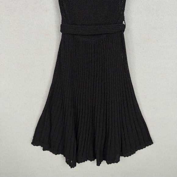 Viola Dress Womens Small Black Knit Fit Flare Belted Lined Cocktail Party - Picture 7 of 14